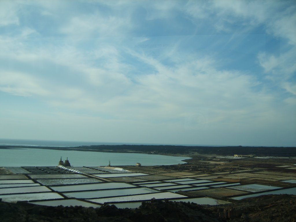 The salt pans, Las Brenas, near Playa Blanca by John Mulder