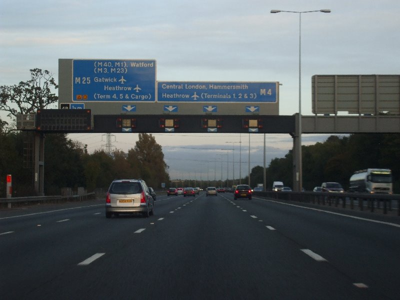 On the M4 driving towards London (2008) by jk1812