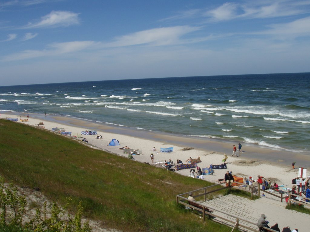 Jastrzębia Góra widok na plażę by Sebastian Zurawski