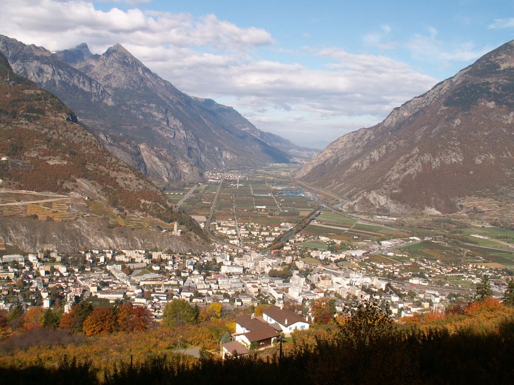 Martigny et la vallée du Rhône depuis la route du col de Planches by caine44