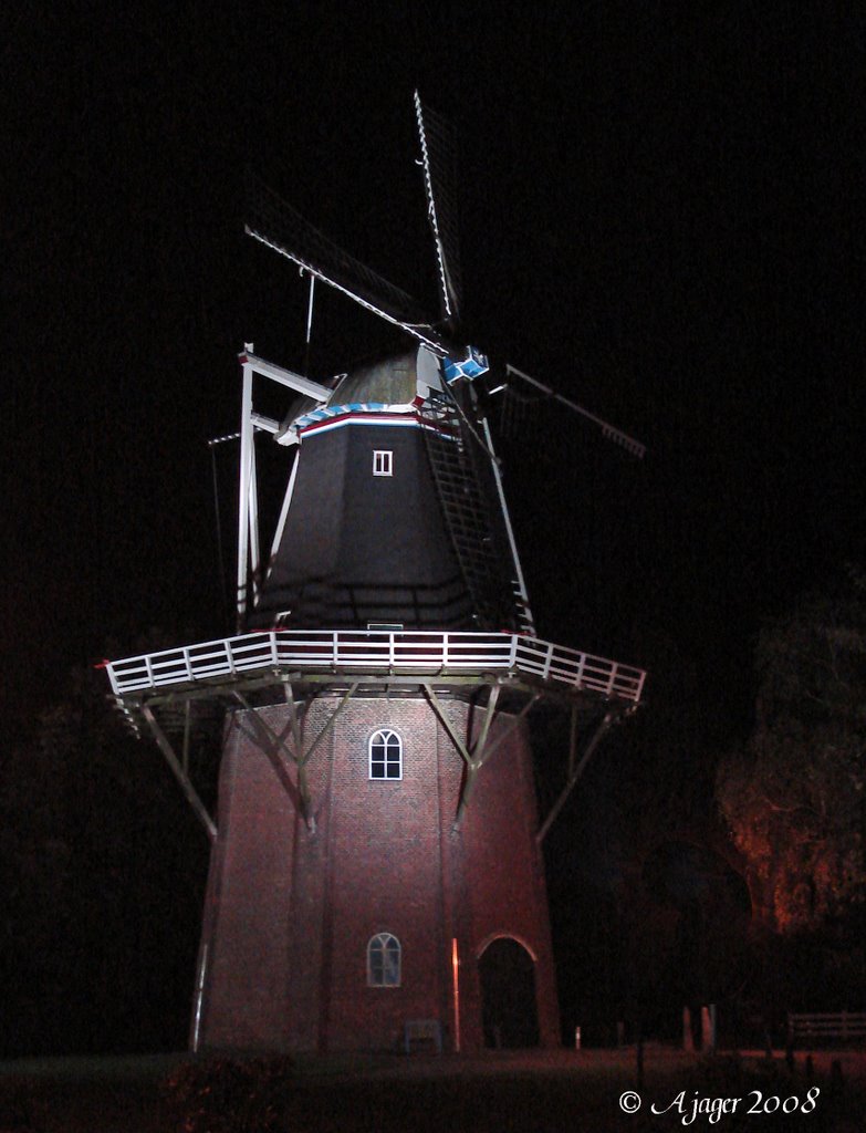 Molen de Onrust Oude Pekela by A. Jager