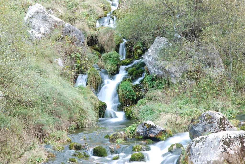 Pequeña cascada sobre el río Cares by Carlos Terrón