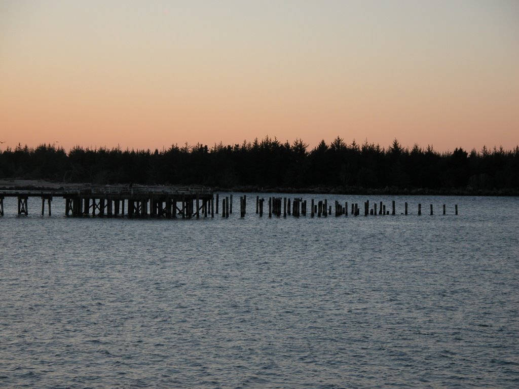 Coast Guard Dock at Sunset by dchuebner