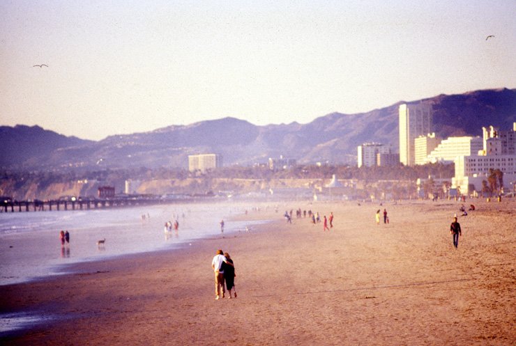 Santa Monica Beach Clear Winter Day Stroll (L) by Joe Gattuso