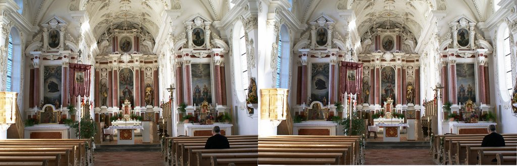 Colomanskirche innen. In X3D © by UdoSm.the2nd by ©UdoSm.the2nd