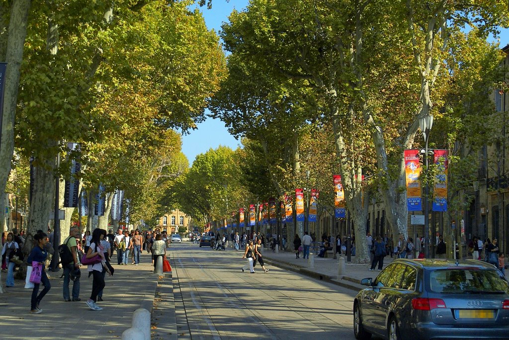 Aix en Provence, le cours Mirabeau by Jean Coco