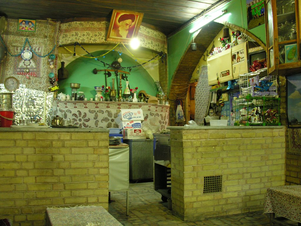 Interior Chaee-Khaneh (Tea house) in Chehel Sotoun garden by IPAAT