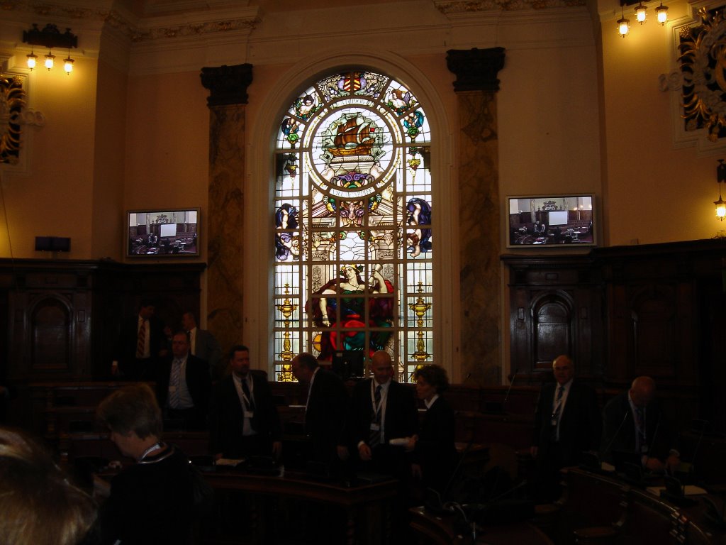 Inside Cardiff city hall, (Caerdydd, Cymru) by Ainars Brūvelis