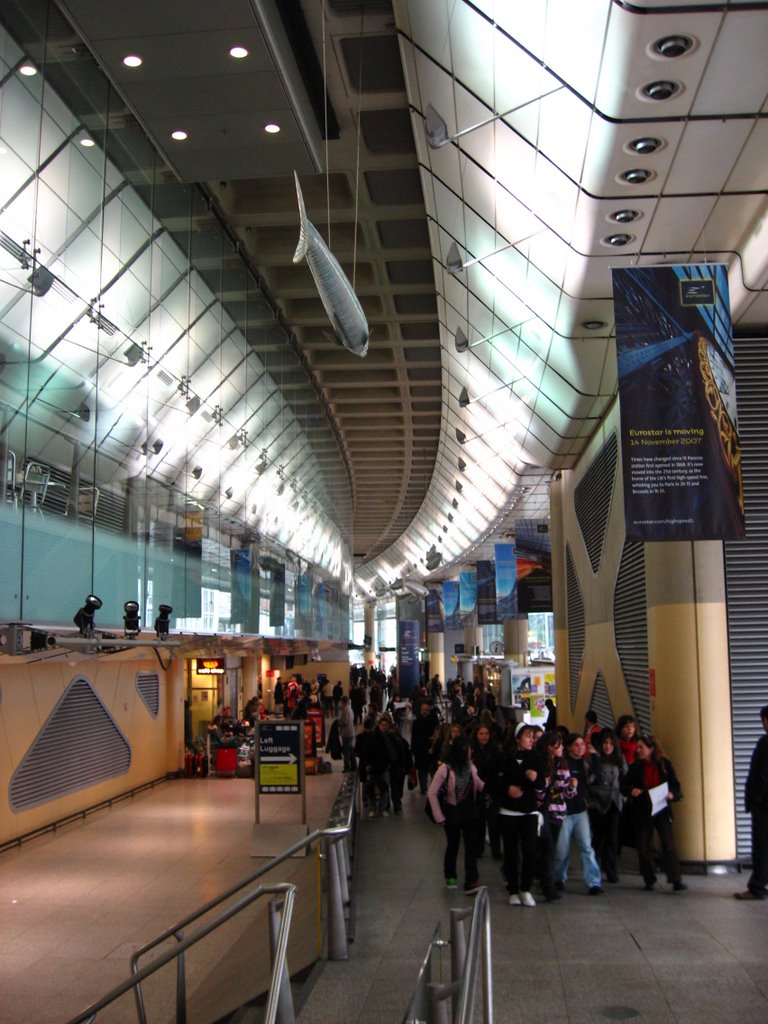 The arrivals hall at the former Waterloo International Terminal by Wallaseyan