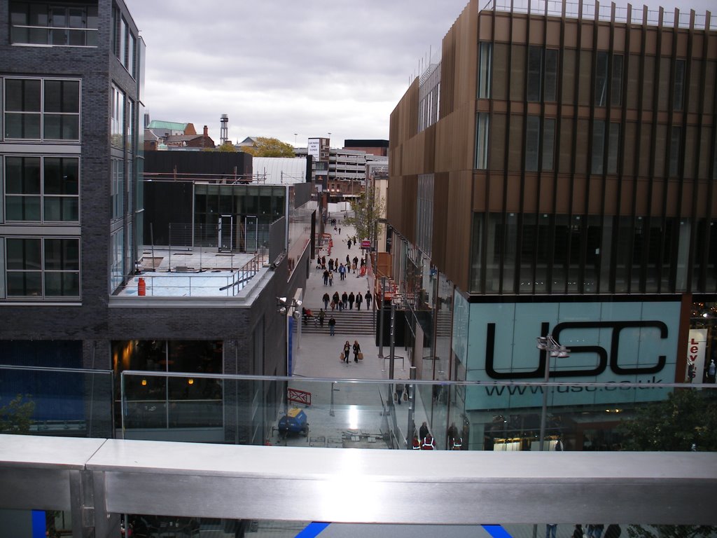 Looking out from glass bridge by stegarnett