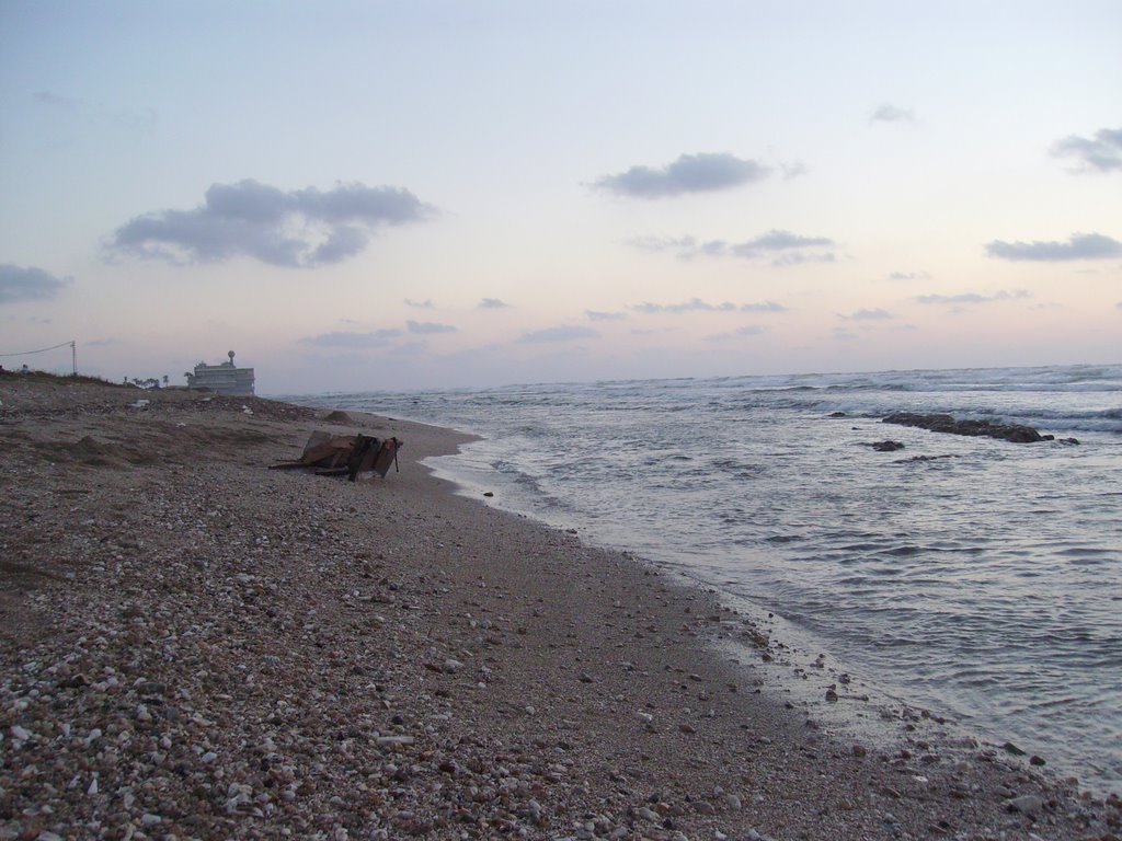 חוף שיקמונה-sunset on Shikmona beach by hanan1234