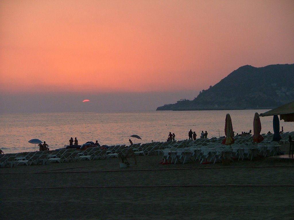 Sun Set in Alanya, Turkey by Terry Thompson