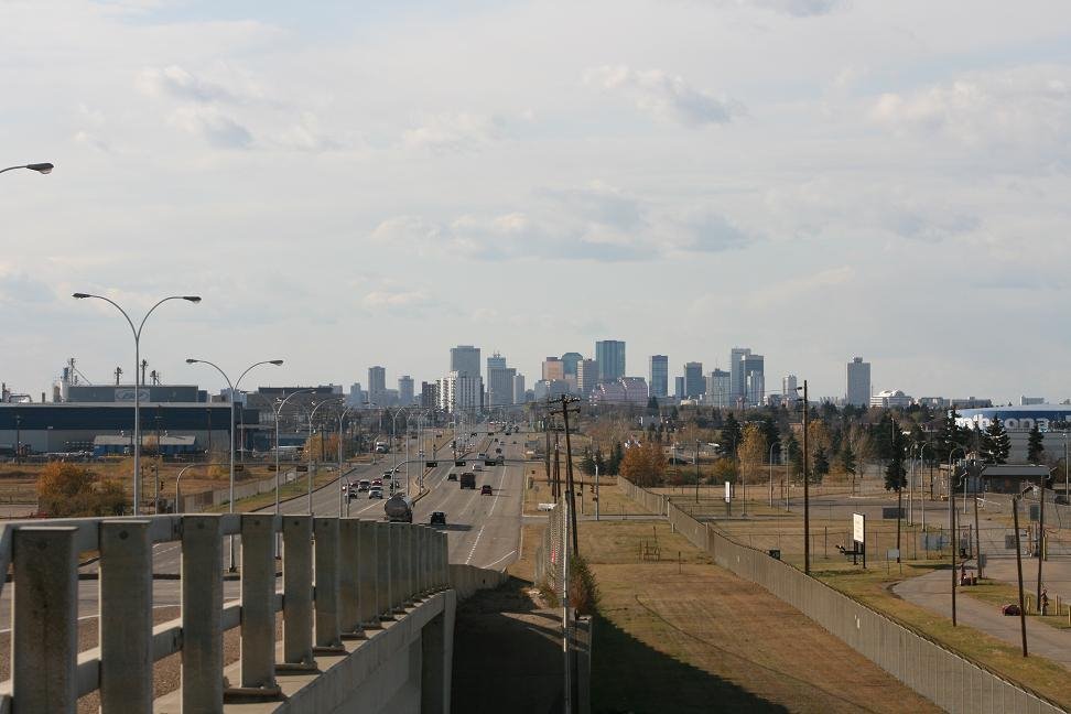 Edomonton Skyline from Strathcona County by Richard F Dobbin