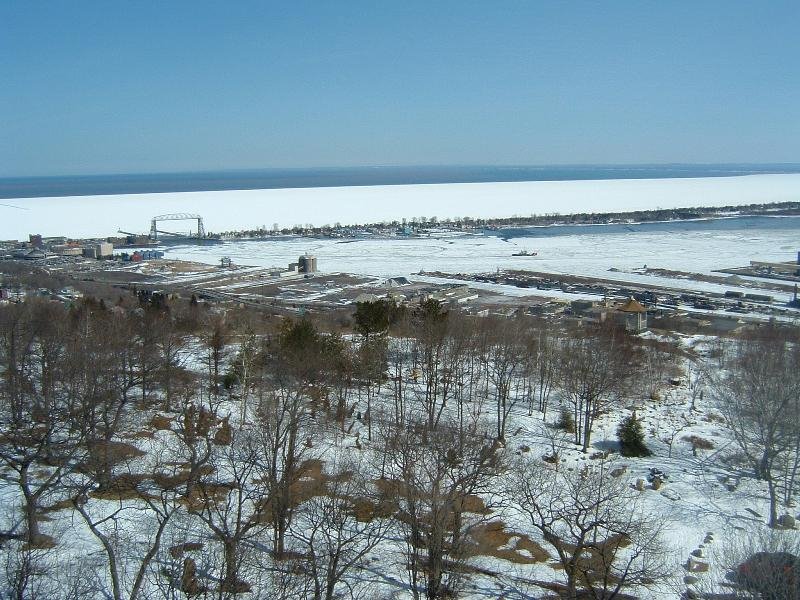 Winter Lift Bridge from Enger Tower by Tom Pielow