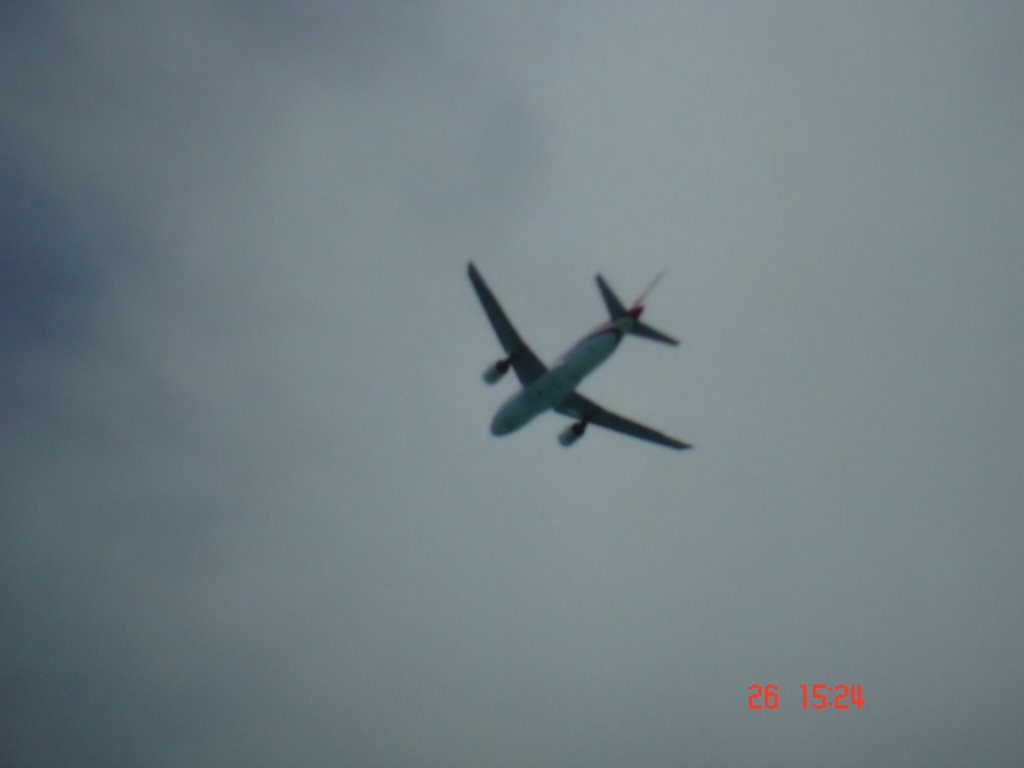 Air Mauritius flying over Blue Bay by u871287