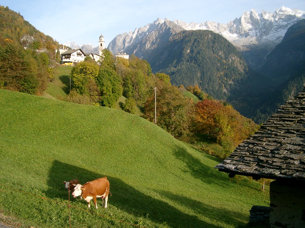 View towards Soglio and Bergell by dorothee