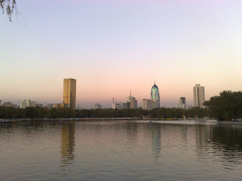 Taiyuan bathing in sunset (took from Yingze park) by tygc