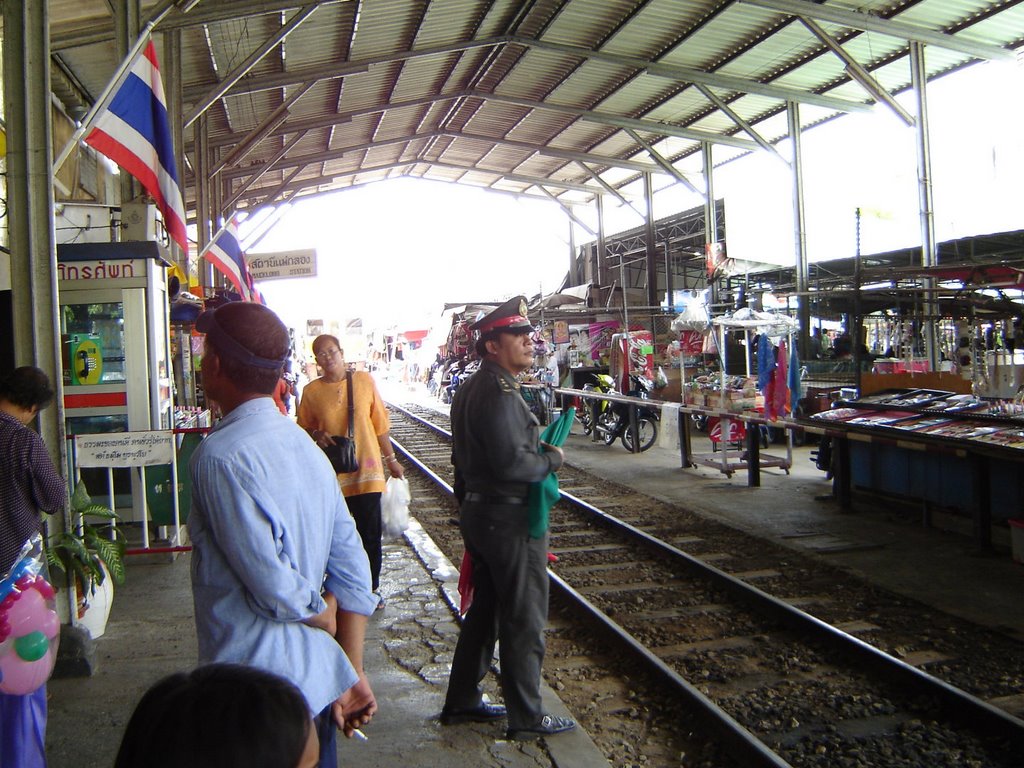 Train Station at Samut Songkhram by Arencee