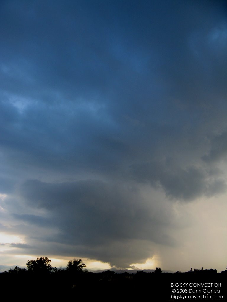 2008 - August 11th - 00:31Z - Looking WSW - Full view of impressive foothills supercell. by Dann Cianca