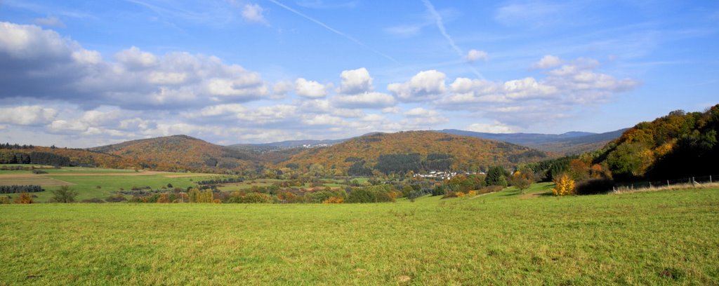 Blick nach Osten über Ehlhalten zum Großen Feldberg by Thomas Uhlendorf