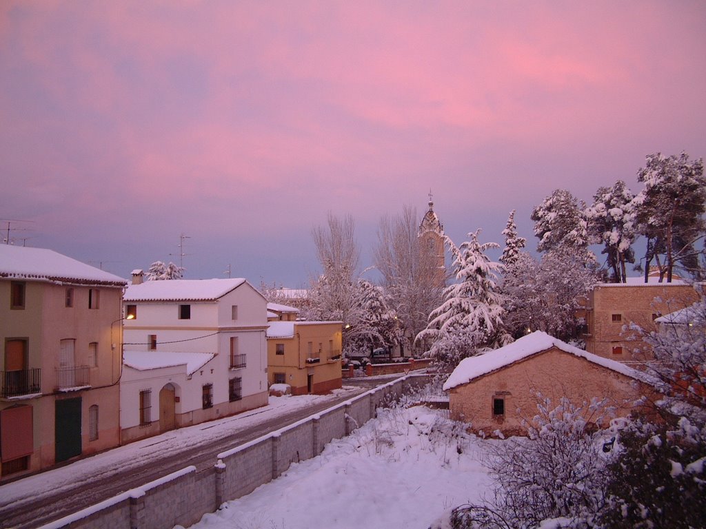 También nieva en Fontanars dels Alforins by eupasfran