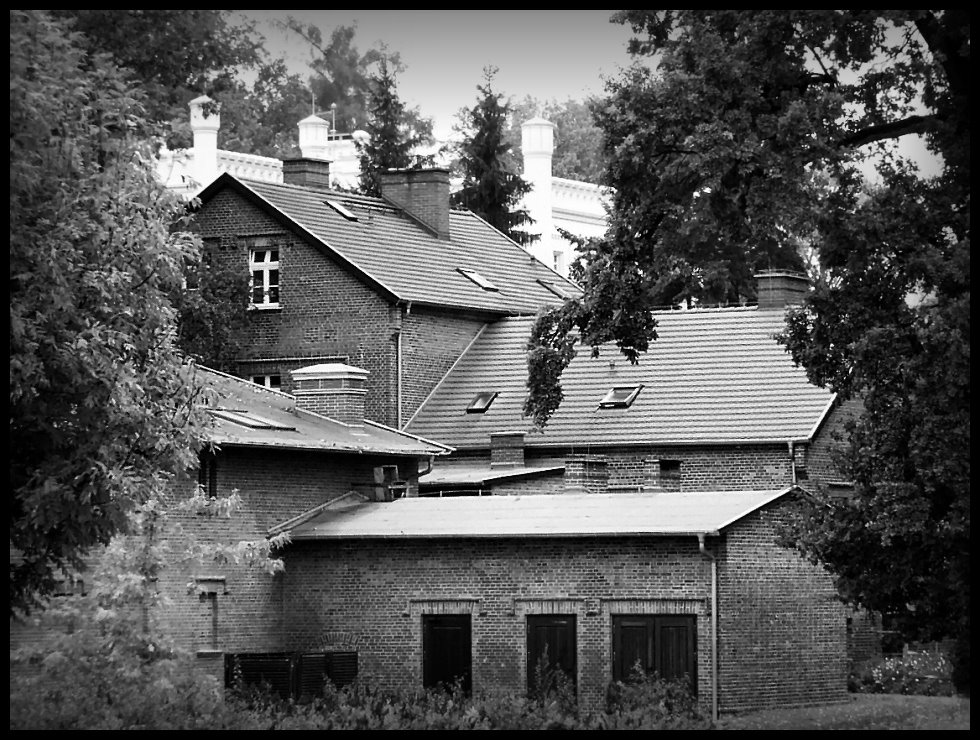 Mierzęcin: The lean-to at the palace complex by Maciejk