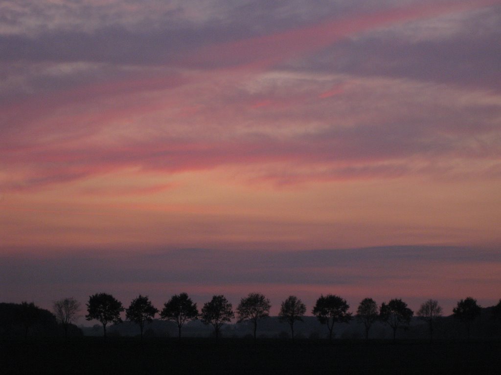 Nottuln, Stockum, Abendrot nach dem Sonnenuntergang by wthiemann