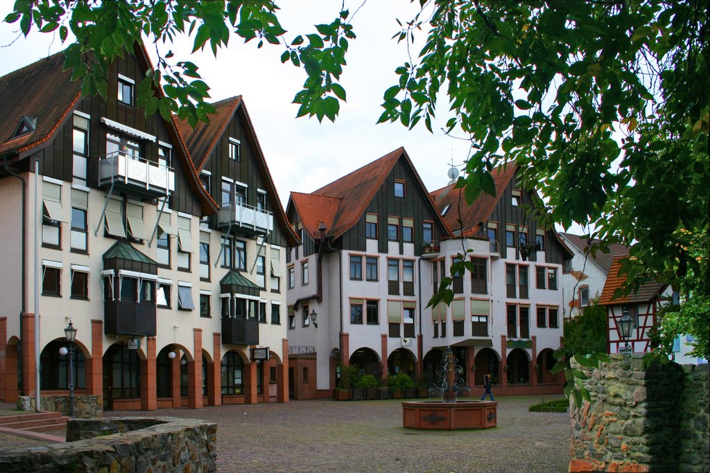 Rathausplatz, Mörlenbach by Rita Eberle-Wessner