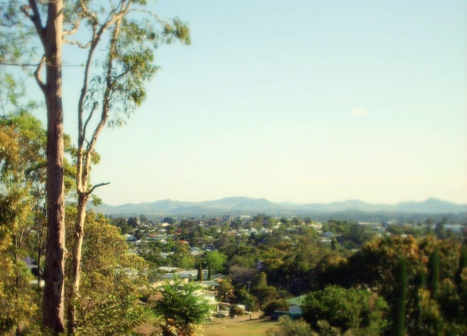 View over Gympie from the Water tower on Old Maryborough Road. by Sue Allen