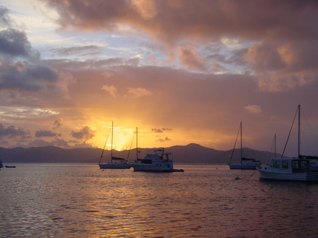 Cooper Island Looking West at Sunset by CaptainJohn