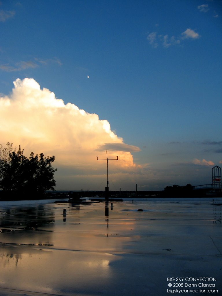 2008 - August 11th - 01:44Z - Looking SSE - Wet roof, storm retreats. by Dann Cianca