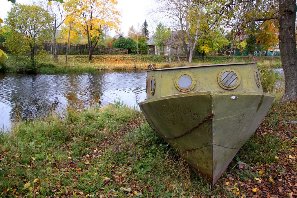 Green Boat by Galishev Pavel