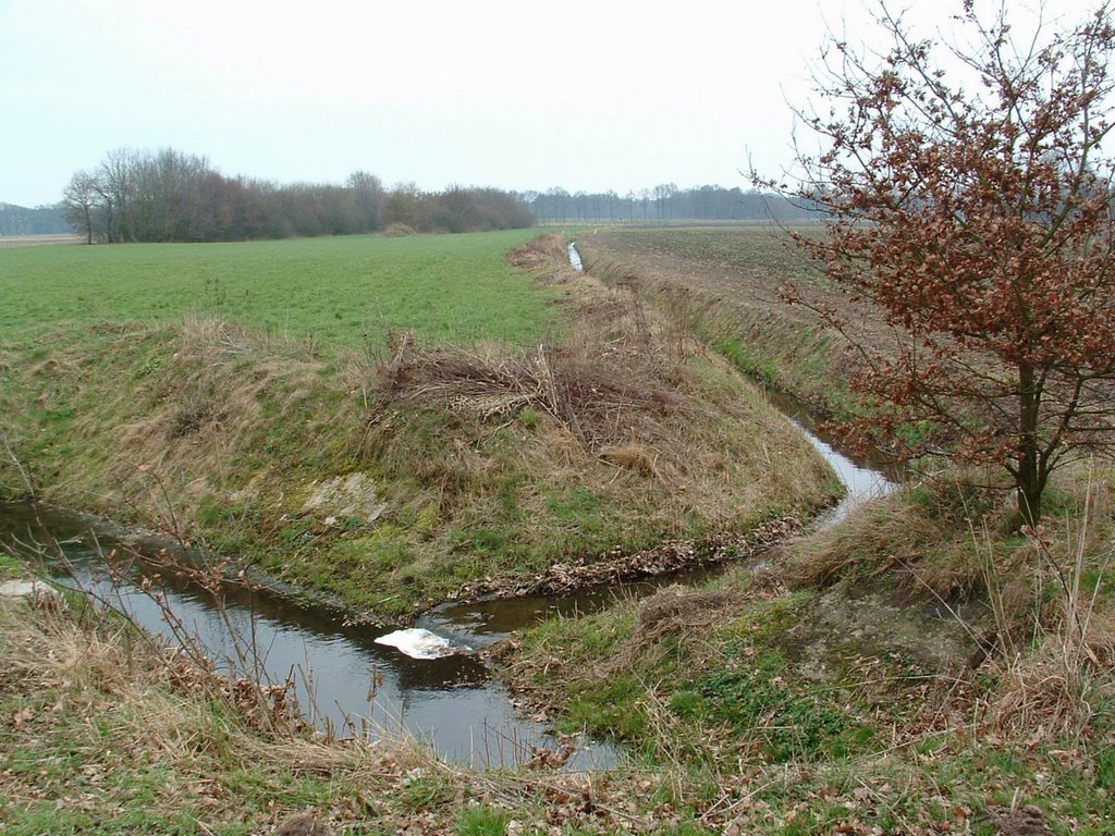 Veldhoven Scherpenering rivier de Bruggenrijt of Poelenloop by J.Kastelijns