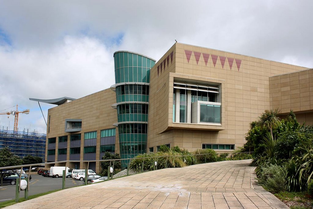 Rear view of Te Papa Museum by Fritz Schöne