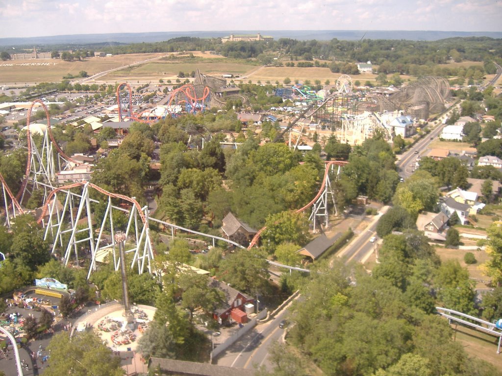 Hersheypark roller coasters, seen from the Kissing by bruce545