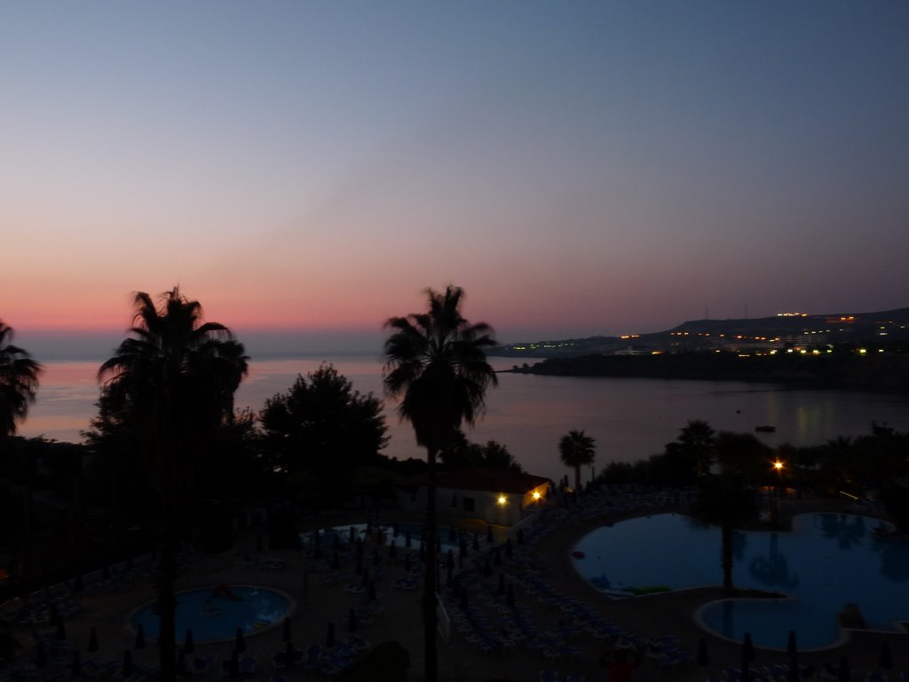 Kallithea - SunWing Resort view South at dawn by Irmgard Lorenzen