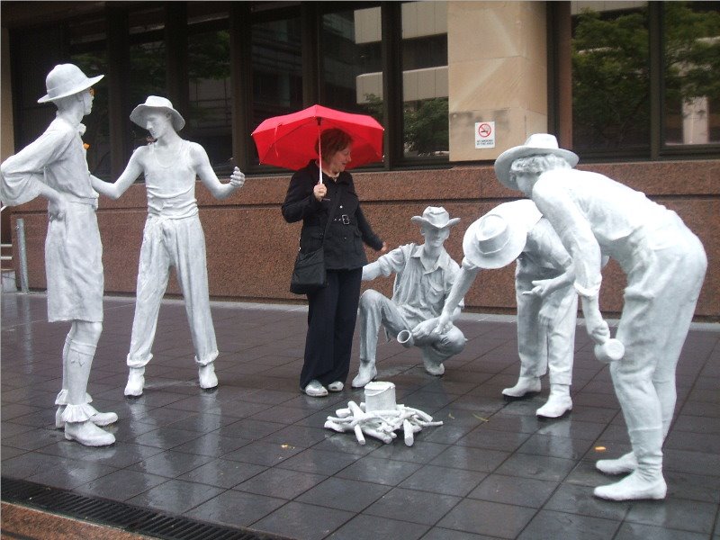 ''The Drovers '' sculpted for Expo 83 + Jackie by David Marsh