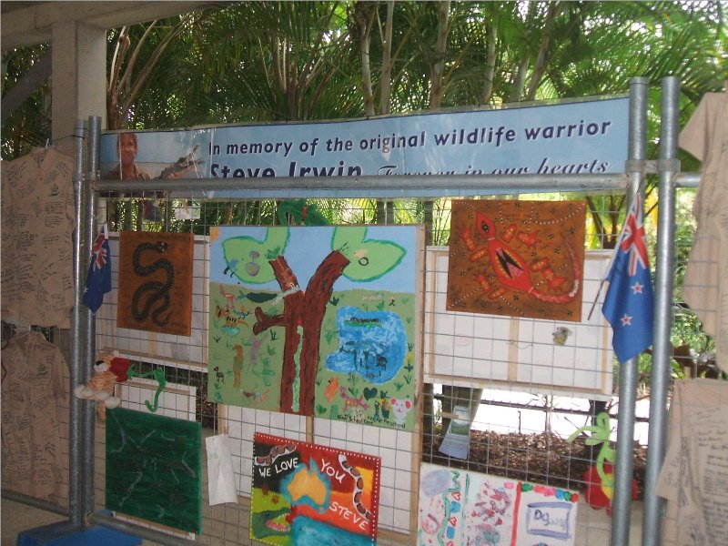 Memorial to Steve Irwin at Australia Zoo by David Marsh