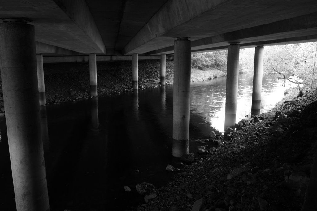 River Mersey under M60 Motorway by Kevin Booth