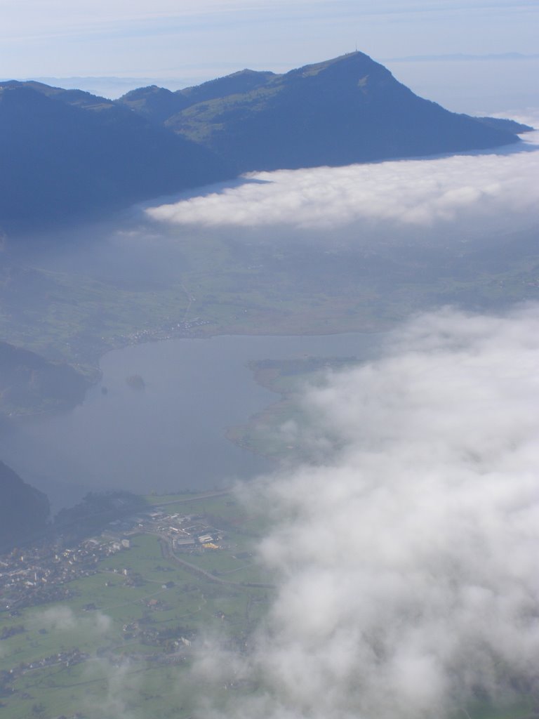 View of Rigi and Lauerzersee from Grosser Mythen by tamasegriff