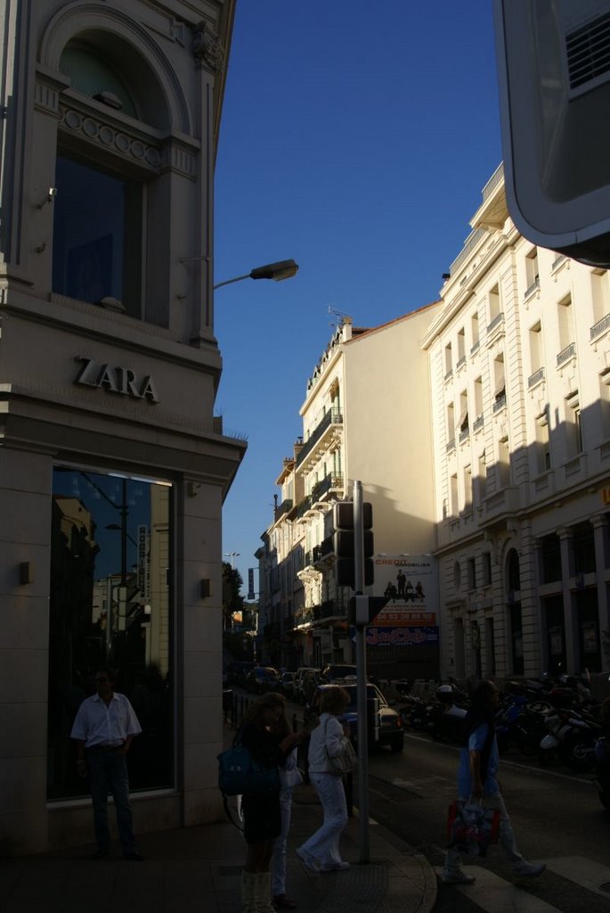 Cannes - Rue d'Antibes - View North on Rue Buttura by txllxt