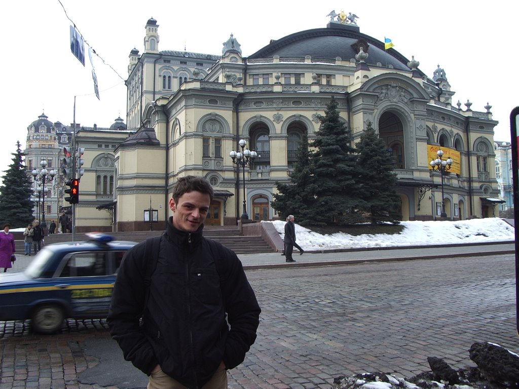 Me in kiev, opera building by horvath csaba