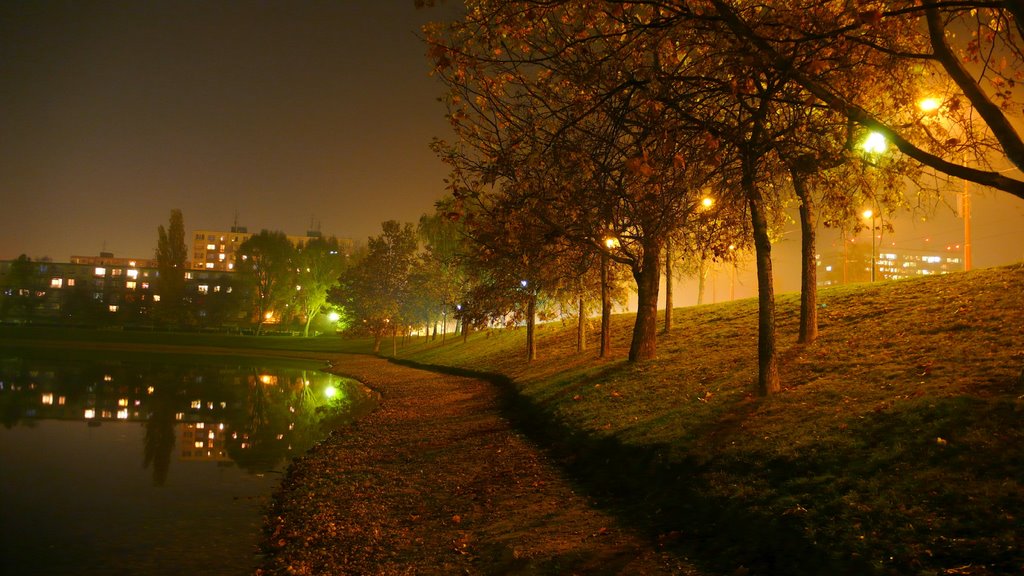 Štrkovecké jazero Lake at night by Martin Baran