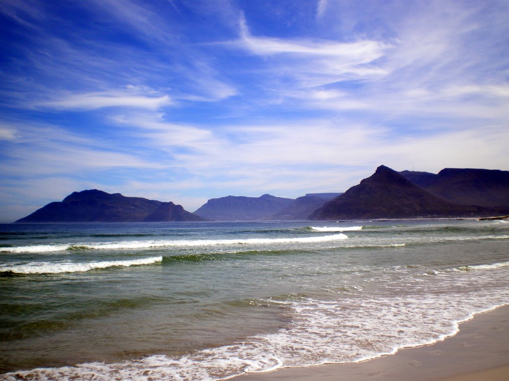 Longbeach looking towards Hout Bay and Table Mountain by Maria Wagener