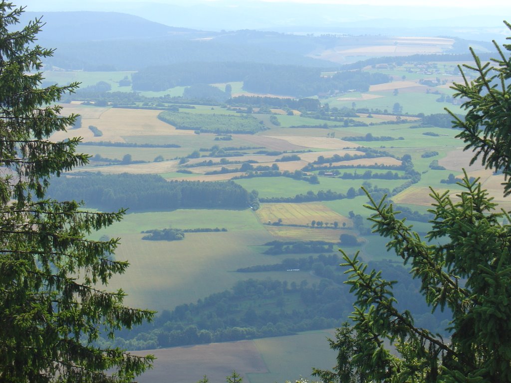 Blick vom Frankenwald herab (Aussichtsturm auf Berg) by ImZ-78