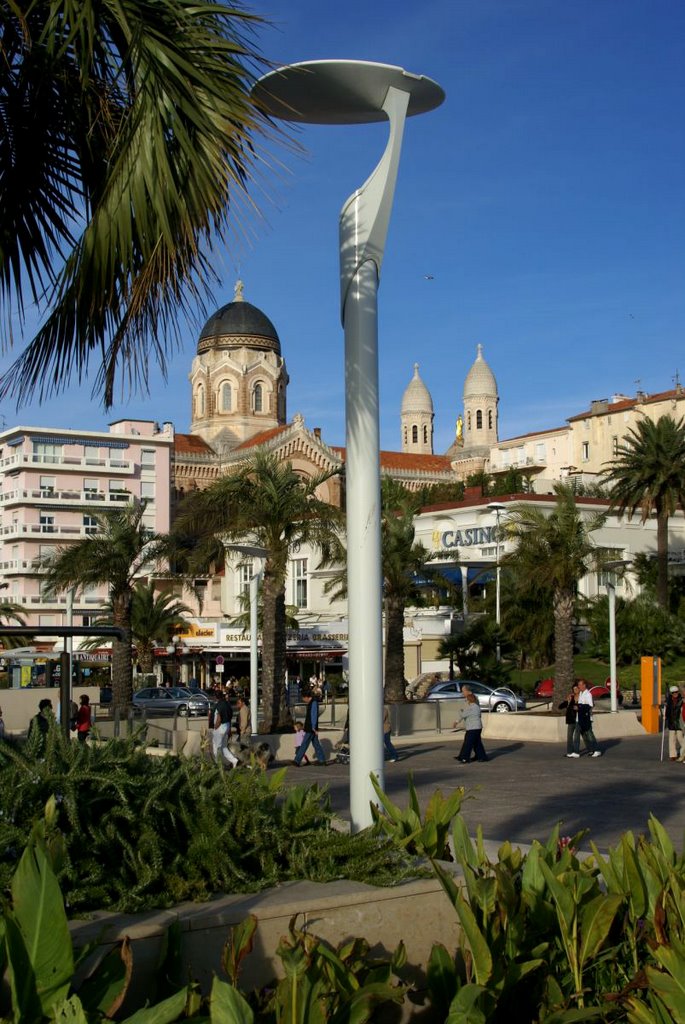 Saint-Raphaël - Square Bonaparte - View NE on Church - Casino by txllxt TxllxT