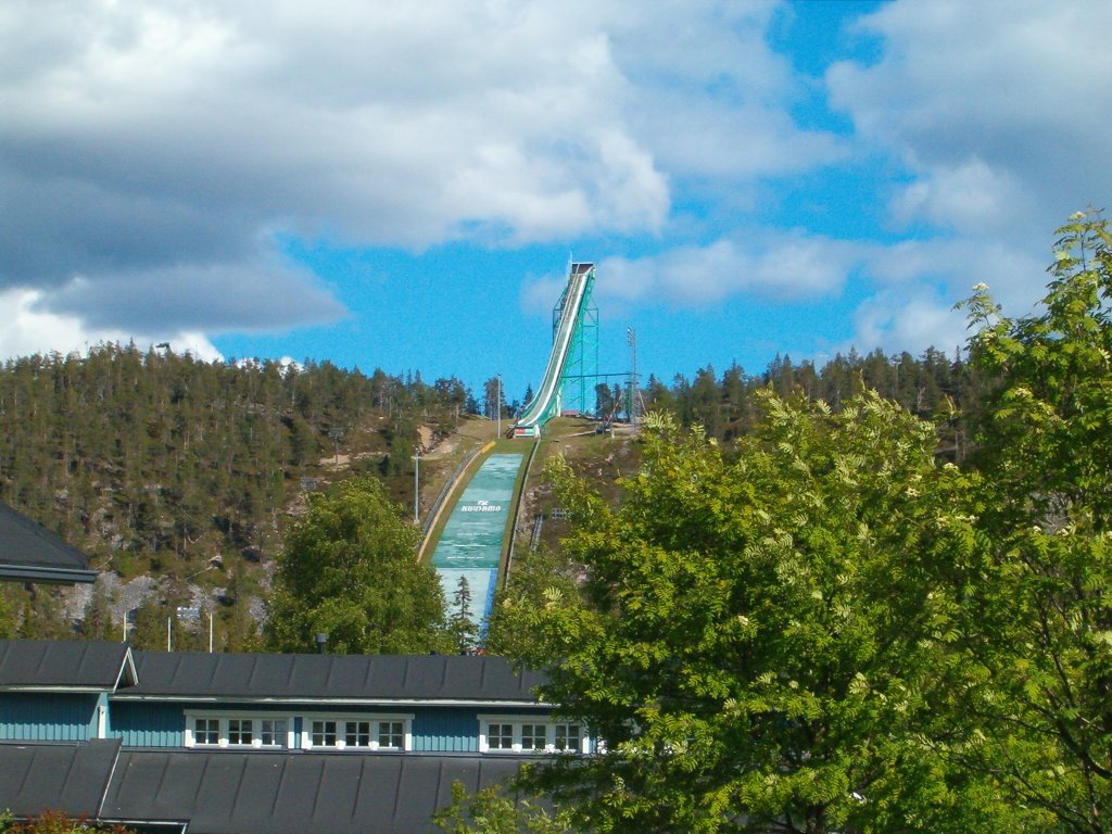 View to ski jump tower of Ruka June 2007 by Uwe Löffler