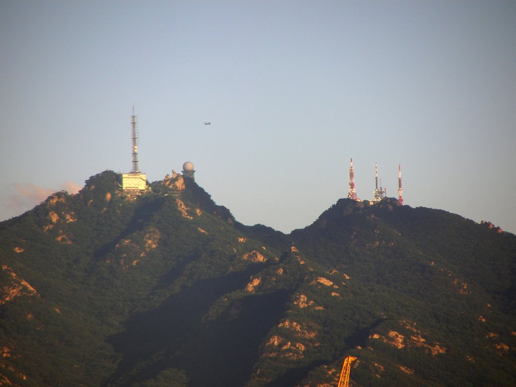 Broadcasting Towers on the top of Mt. Kwanak by David Rhee