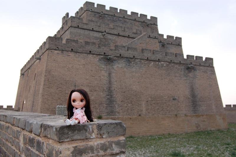 Great Wall at Yulin, northern Shaanxi by Janette Lee