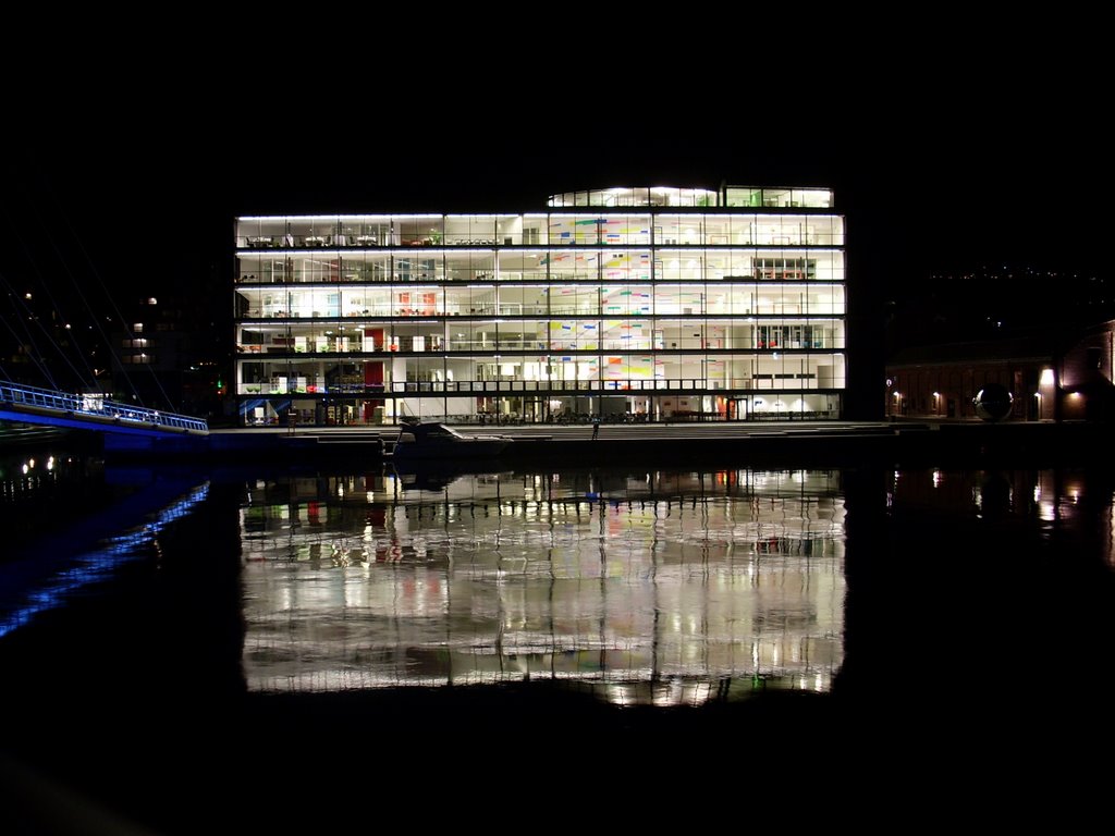 The culture house by night by Evgeny Brin